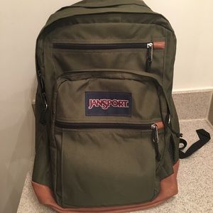 Green Jansport backpack